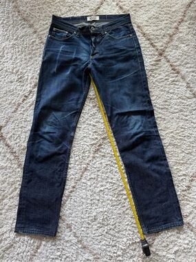Naked & Famous Denim Dark Blue Straight Jeans